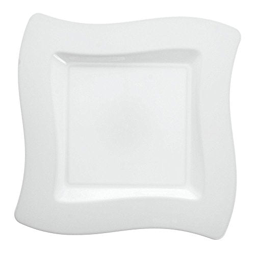 Wavetrends Plastic Dessert Plate - 120 per case (6 1/2" by Fineline settings – 6 1/2", Plastic, White, Model 106WH