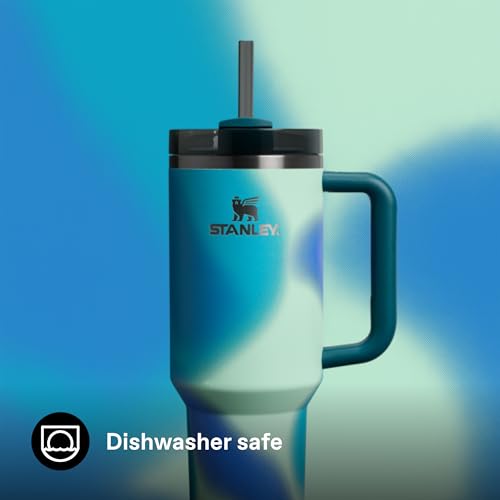 STANLEY Turquoise Pattern (Coastal Teal) / 40 Ounces / Quencher H2.0 FlowState Tumbler Tumblers