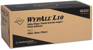 Wypall L10 Towels POP-UP Box, 1Ply, 12x10 1/4, White, 125/Box, 18 Boxes/Carton