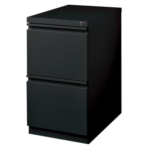 Hirsh Industries White and Black / Modern / 23.75" H X 15.00" W X 19.88" D Mobile File Cabinets