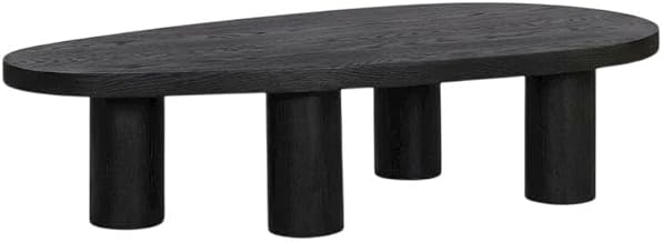 Starlight Canyon Home Black Oak Coffee Table, Art Deco Style, Durable Wood Finish, Modern Design, Spacious Surface, Elegant Living Room Piece