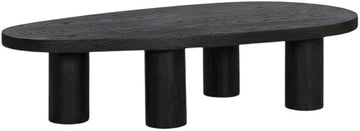 Starlight Canyon Home Black Oak Coffee Table, Art Deco Style, Durable Wood Finish, Modern Design, Spacious Surface, Elegant Living Room Piece