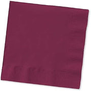 Creative Converting 273122 2 Ply 1/8 Fold Dinner Napkins Bulk Burgundy 600 Counts