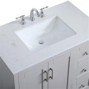 Elegant Decor 36"Lx22"Wx34"H / Grey / Traditional Wheel Care
