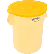 Global Industrial Yellow / 27-1/2" Diameter x 2-1/2"H / Industrial Kitchen Trash Cans