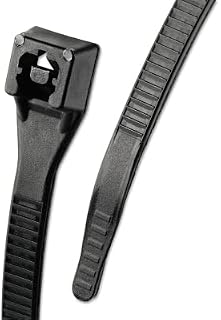 Gardner Bender Xtreme Temp Cable Ties, 50 lb Tensile Strength, 11 in, Black, 100/Bag, Sold as 10 BG