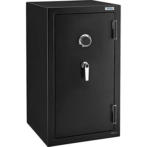 Burglary & Fire Safe Cabinet with Dial Combination Lock by Global Industrial – 22"L x 22"W x 40"H, 6.4 cubic_feet, Alloy Steel, Black, Model SF402020C