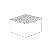 Eastern Tabletop Steel Cube, 8" x 8", Silver - 5"