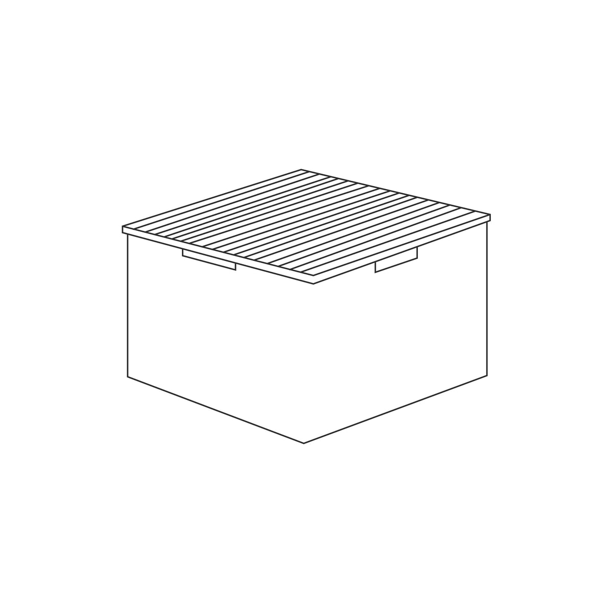 Eastern Tabletop Steel Cube, 8" x 8", Silver - 5"