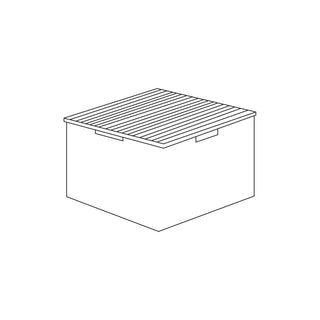 Eastern Tabletop Steel Cube, 8" x 8", Silver - 5"