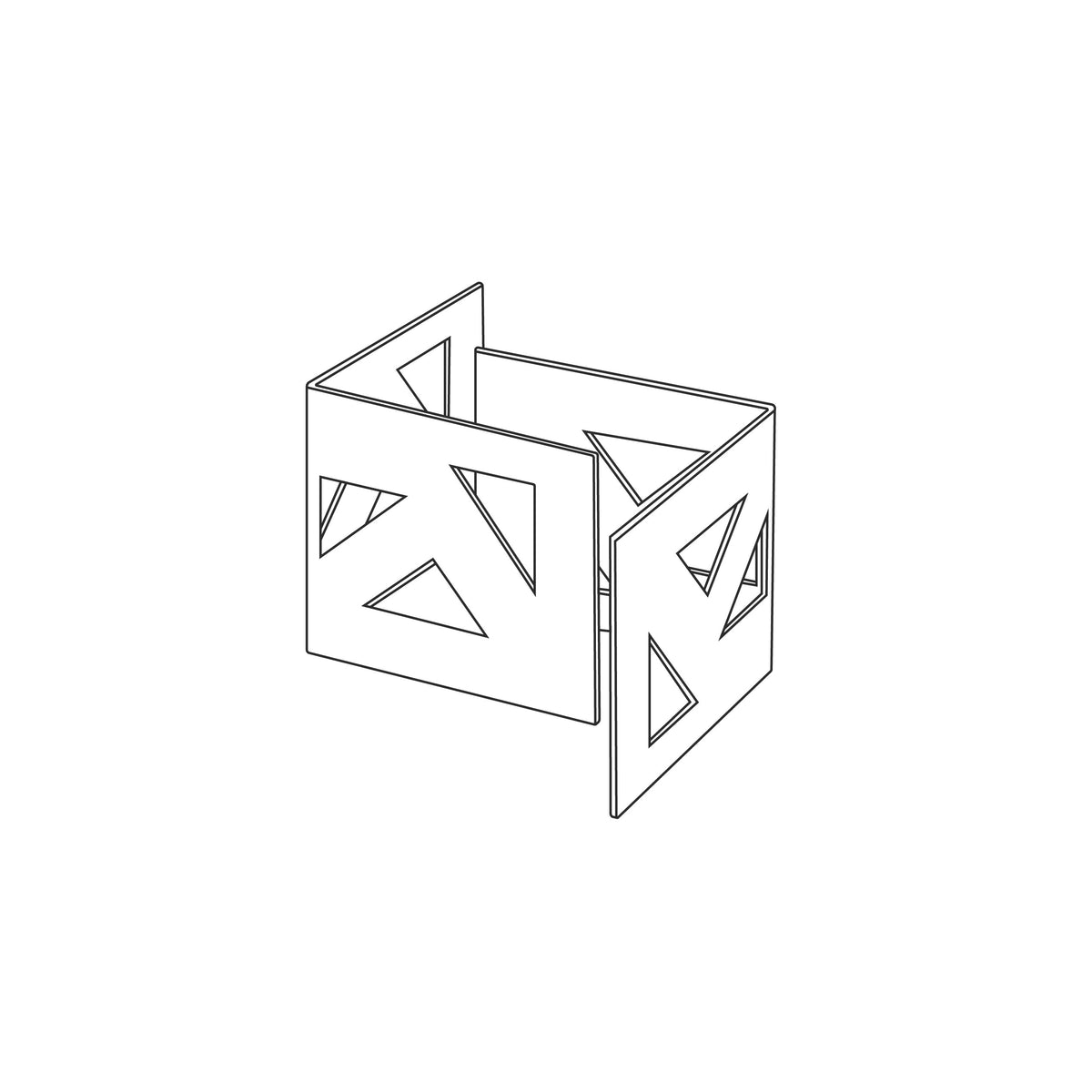 Eastern Tabletop Stainless Steel Shaped Corners, 6" x 6", Silver - 5"
