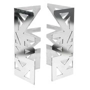Eastern Tabletop Stainless Steel Shaped Corners, 6" x 6", Silver - 15"