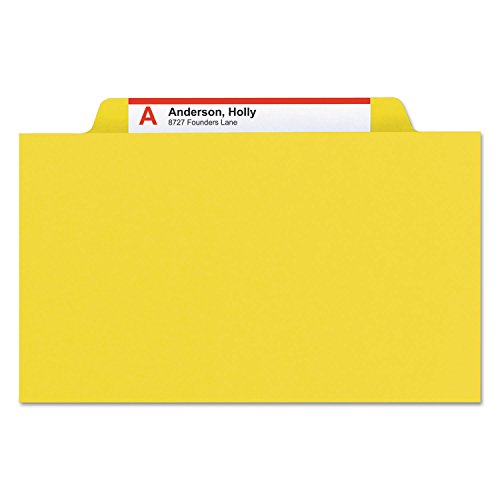SMEAD Yellow / 1 / 10 Count (Pack of 1) Top Tab Classification Folders