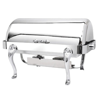 Eastern Tabletop Queen Anne Stainless Steel Induction Chafer, 8 qt. - Silver
