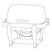 Eastern Tabletop Park Avenue Stainless Steel Chafer, 4 qt. - Silver