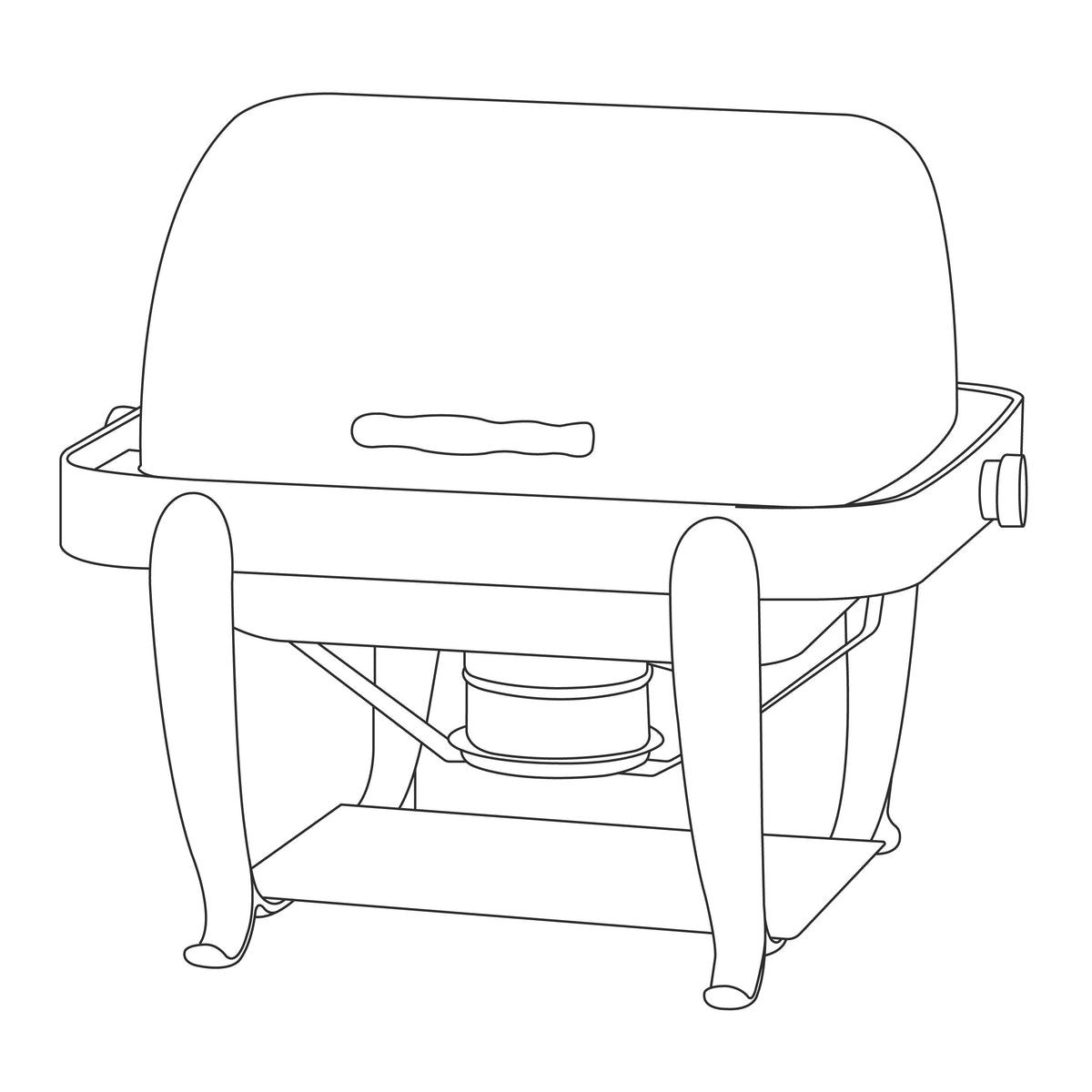 Eastern Tabletop Park Avenue Stainless Steel Chafer, 4 qt. - Silver