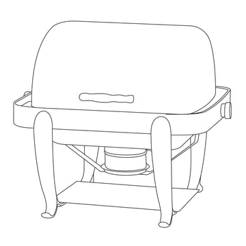 Eastern Tabletop Park Avenue Stainless Steel Chafer, 4 qt. - Silver