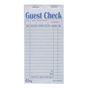 Choice 2-part green and white carbon guest checks - 10 books