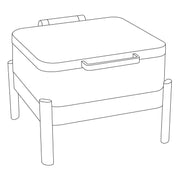 Eastern Tabletop Jazz Smooth Stainless Steel Induction Chafer, 6 qt., Silver - 3874S
