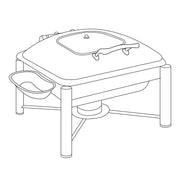 Eastern Tabletop Crown Stainless Steel Induction Chafer, 6 qt., Silver - 3934GPL