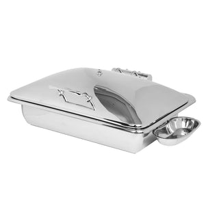 Eastern Tabletop Crown Stainless Steel Induction Chafer, 8 qt., Silver - 3935