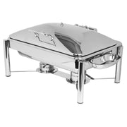 Eastern Tabletop 3935GPL Crown Stainless Steel Induction Chafer, 8 qt., Silver - Default Title