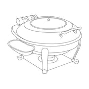 Eastern Tabletop Crown Stainless Steel Induction Chafer, 6 qt., Silver - 3938GS