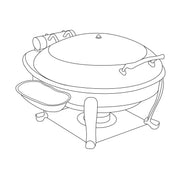 Eastern Tabletop Crown Stainless Steel Induction Chafer, 6 qt. - Black Silver