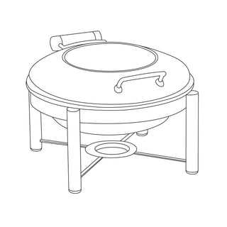 Eastern Tabletop 3958G/S Pillard Stainless Steel Chafer, 6 qt., Silver - Default Title