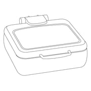 Eastern Tabletop Jazz Rock Stainless Steel Induction Chafer, 6 qt., Silver - 22"
