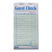 Choice 2-part green and white carbonless guest checks - 10 books