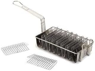 Royal Industries Taco Shell Fry Basket with 8 Compartments, Plated Wire, Commercial Grade