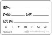 National Checking Co. National Checking Self Life Use By Dissolvable Label - 2 in. x 3 in.