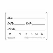 National Checking Co. National Checking Self Life Use By Dissolvable Label - 2 in. x 3 in. by NCCO – 3" x 2", Sticker, White, Model DSL23