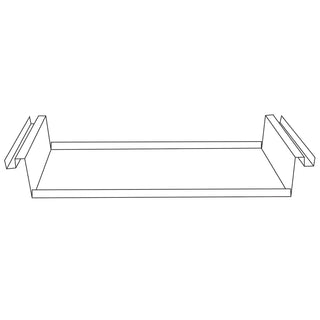 Eastern Tabletop Lighted Levels Stainless Steel Riser Connector, 11 3/4" x 23", Black - 4"