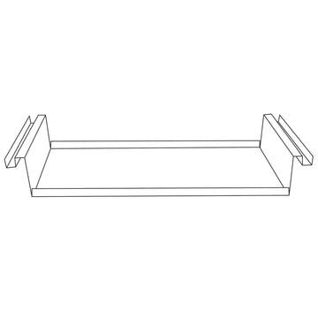 Eastern Tabletop Lighted Levels Stainless Steel Riser Connector, 11 3/4" x 23", Black - 4"