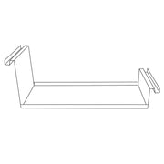 Eastern Tabletop Lighted Levels Stainless Steel Riser Connector, 11 3/4" x 23", Black - 8"