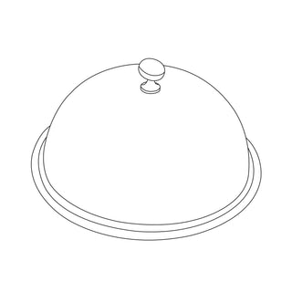 Eastern Tabletop Stainless Steel Plate Cover Cloche, Silver - 10"