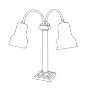 Eastern Tabletop Stainless Steel Heat Lamp, 45" High, 110V - Silver