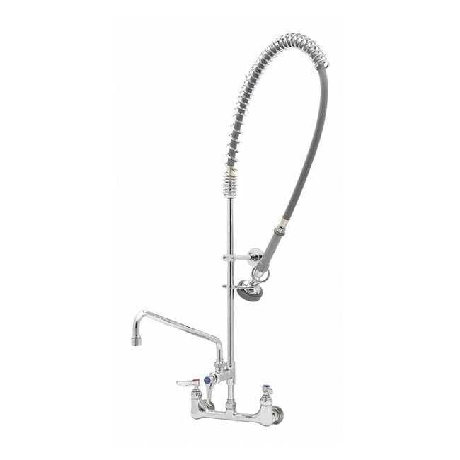 TS Brass Pre-Rinse Unit by T&S Brass – 28"L x 12"W x 38.56"H, Brass, Chrome, Model B-2187