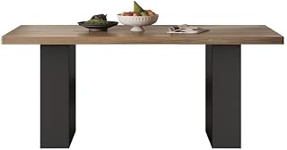 Mesa De Jantar Rock Plate Dining Table Black Walnut Wood Grain Tabletop Modern Simple Restaurant Large Diner Table
