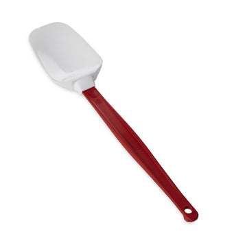 High Heat Spoon Scraper Spatula by Rubbermaid Commercial Products – 13.5 Inch, Silicone, Red, Model FG196700RED