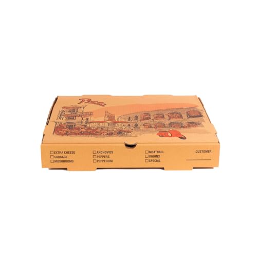 KITCH24/7 Brown / 14 x 14 x 2 / 14.0 ounces Pizza Boxes