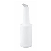 Liquor/Juice Pour Bottle - 1 Quart by Winco – Plastic, White, Model PPB-1W