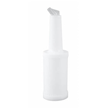 Liquor/Juice Pour Bottle - 1 Quart by Winco – Plastic, White, Model PPB-1W