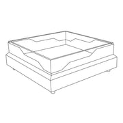 Eastern Tabletop Stainless Steel Raw Bar, 20 3/4" x 20 3/4" - Black