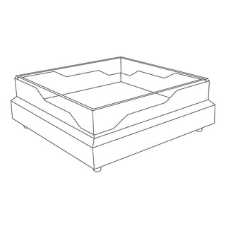Eastern Tabletop Stainless Steel Raw Bar, 20 3/4" x 20 3/4" - Black
