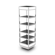 Eastern Tabletop Buffet Display, 22 1/4" x 22 1/4" - Black Silver