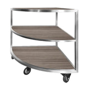 Eastern Tabletop H980GGBKS Stainless Steel Extension Table, 44 1/2" x 31 1/2", Silver - Default Title