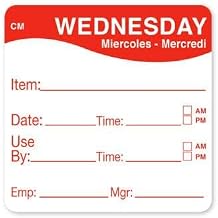 DayMark - 1127823 - CoolMark 2 in x 2 in Wednesday Label